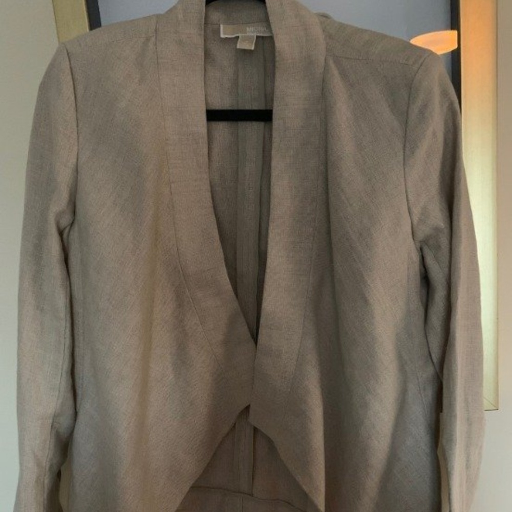 Michael Kors Linen Jacket/Blazer Tan